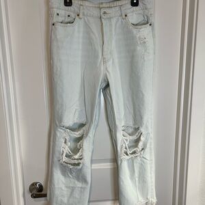 Distressed Light Blue Jeans